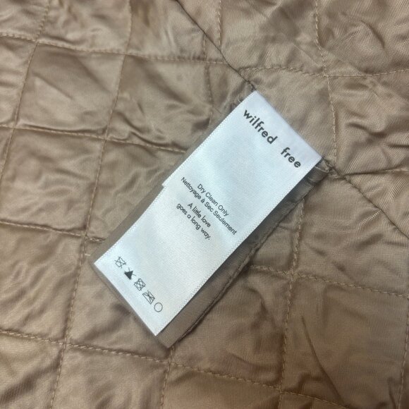 Aritzia Wilfred Free Jacket Womens Medium Beige Virgin Wool Shearling Motto Cozy - Picture 16 of 16